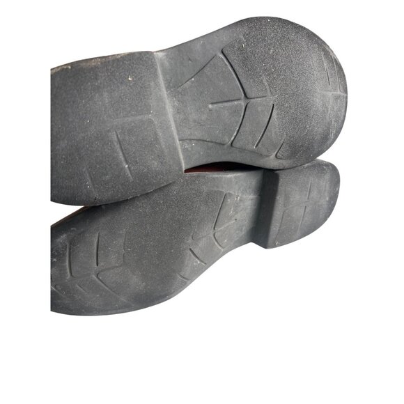 Brown Leather Mens Lace-Up Dress Shoes Bostonian Flexlite Size 9 Square Toe - Picture 5 of 9